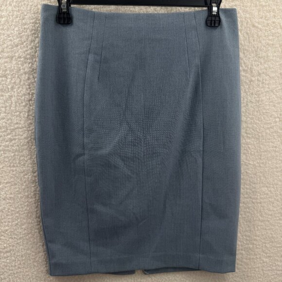 Express Woven Pencil Light Blue Short Skirt Size 6 NWT - Picture 1 of 9